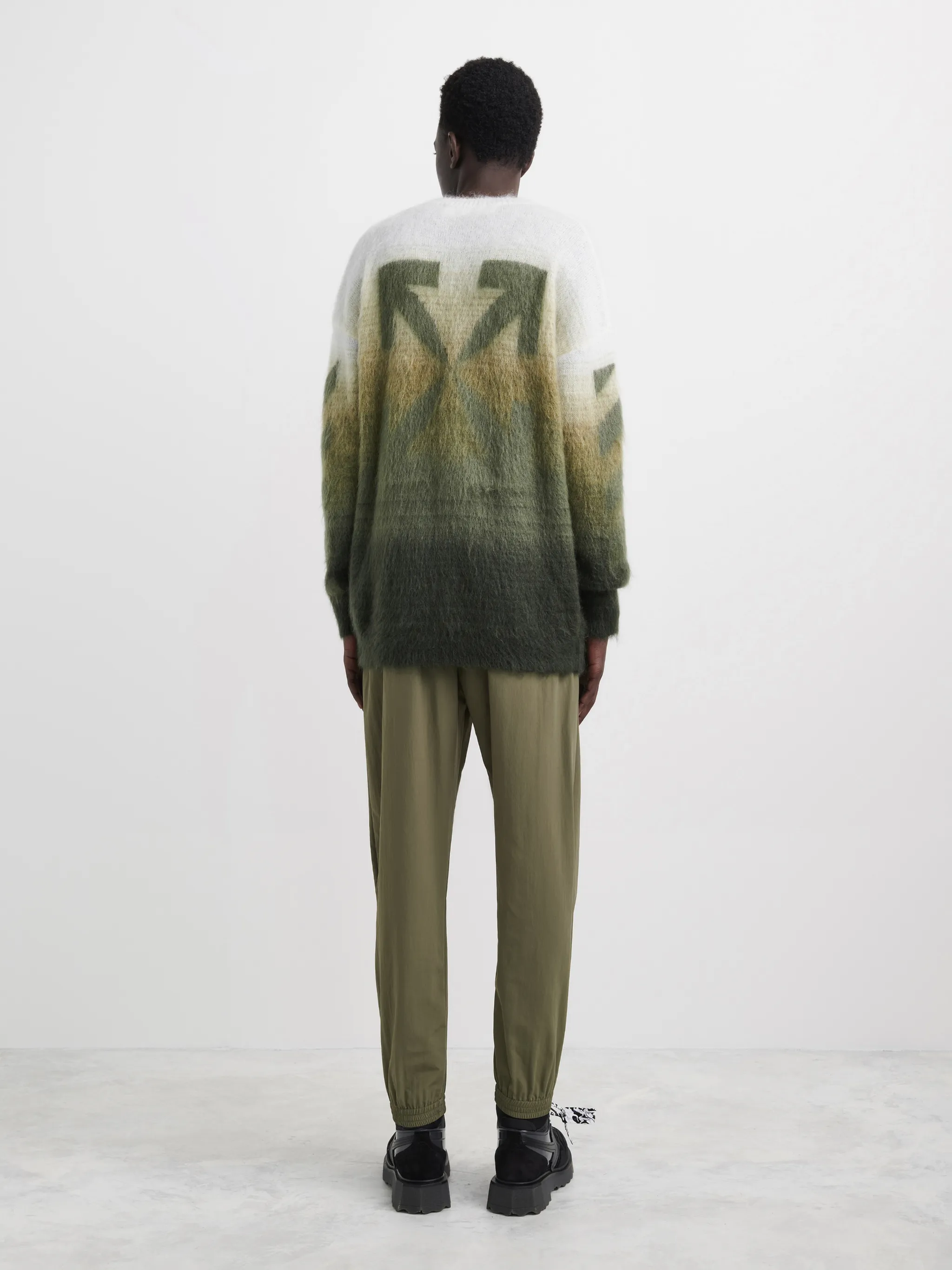 off white diagonal sweater