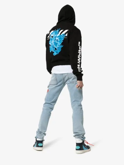 off white diag skulls hoodie