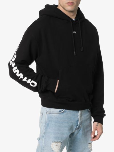 off white diag skulls hoodie