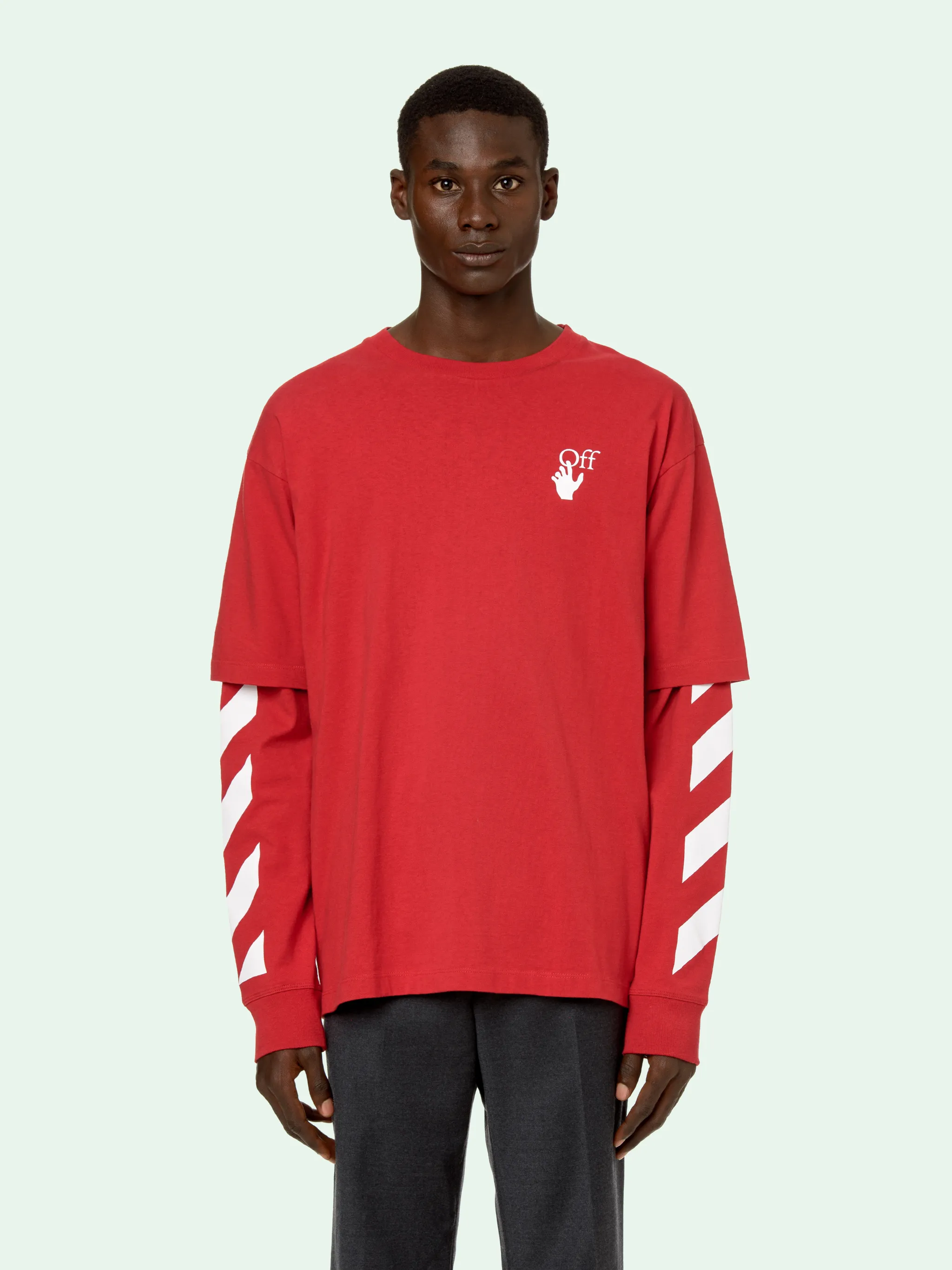 off white t shirt diagonal