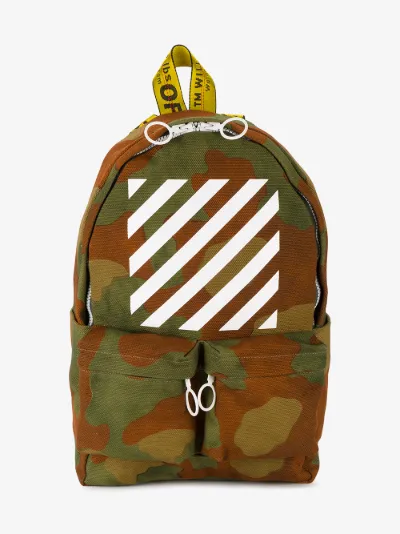 black and white stripe backpack