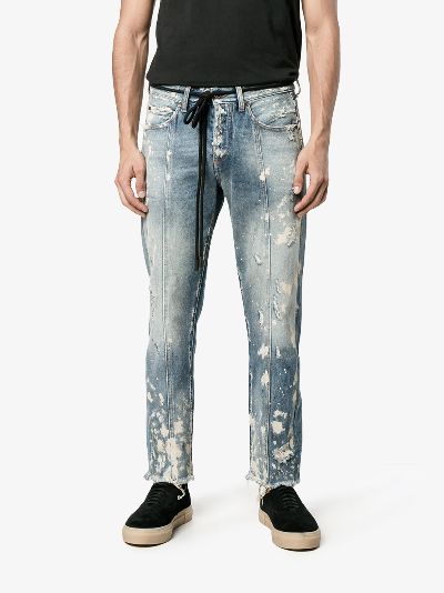 jeans with white side stripe