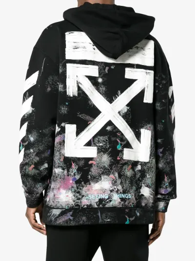 off white galaxy print hoodie