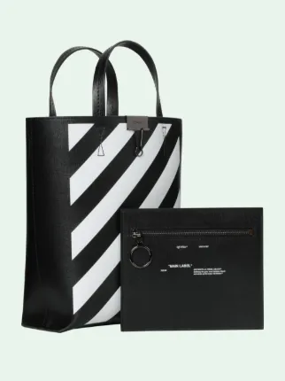 Off white diagonal tote bag sale