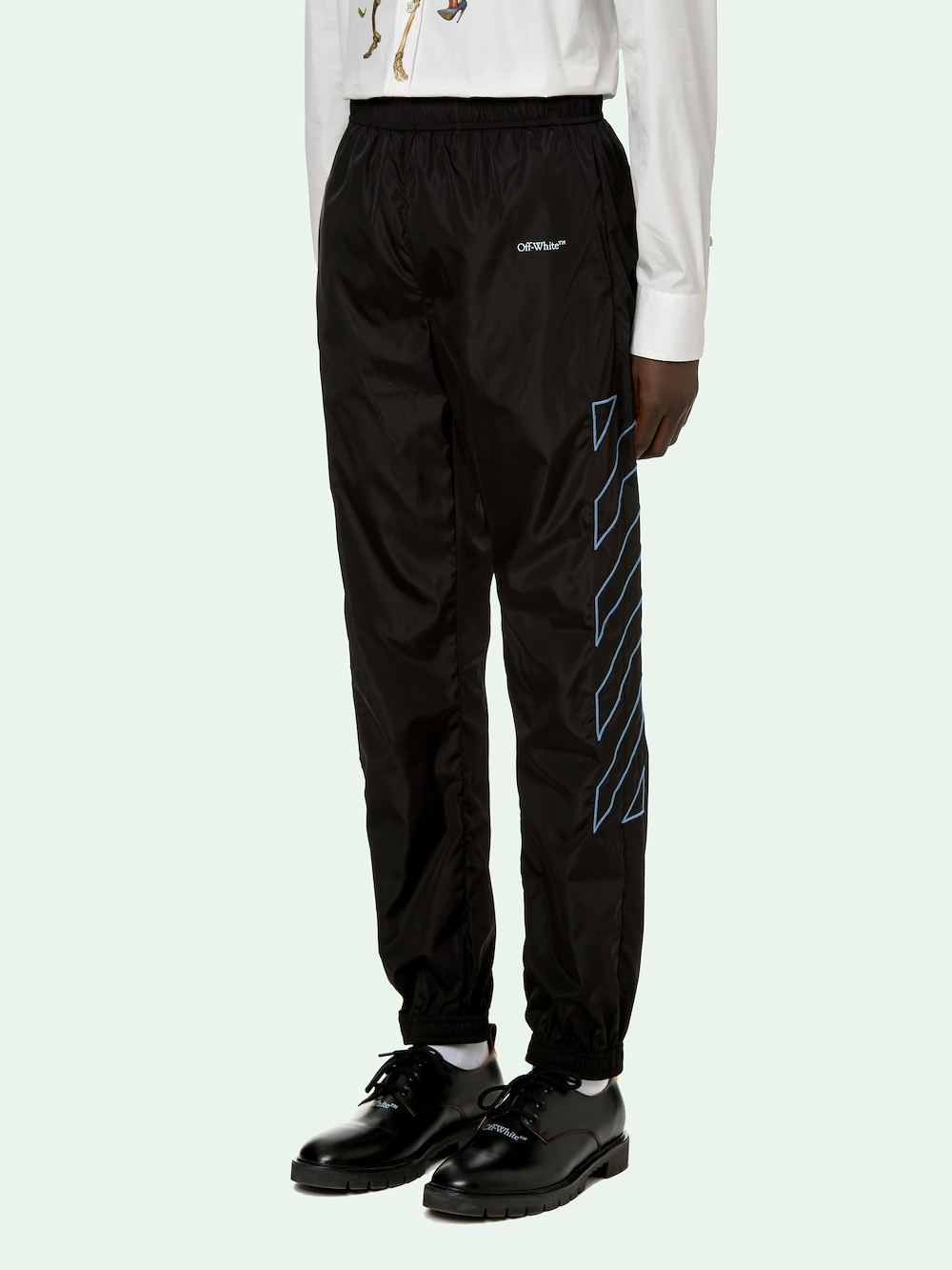 straight leg nylon track pants