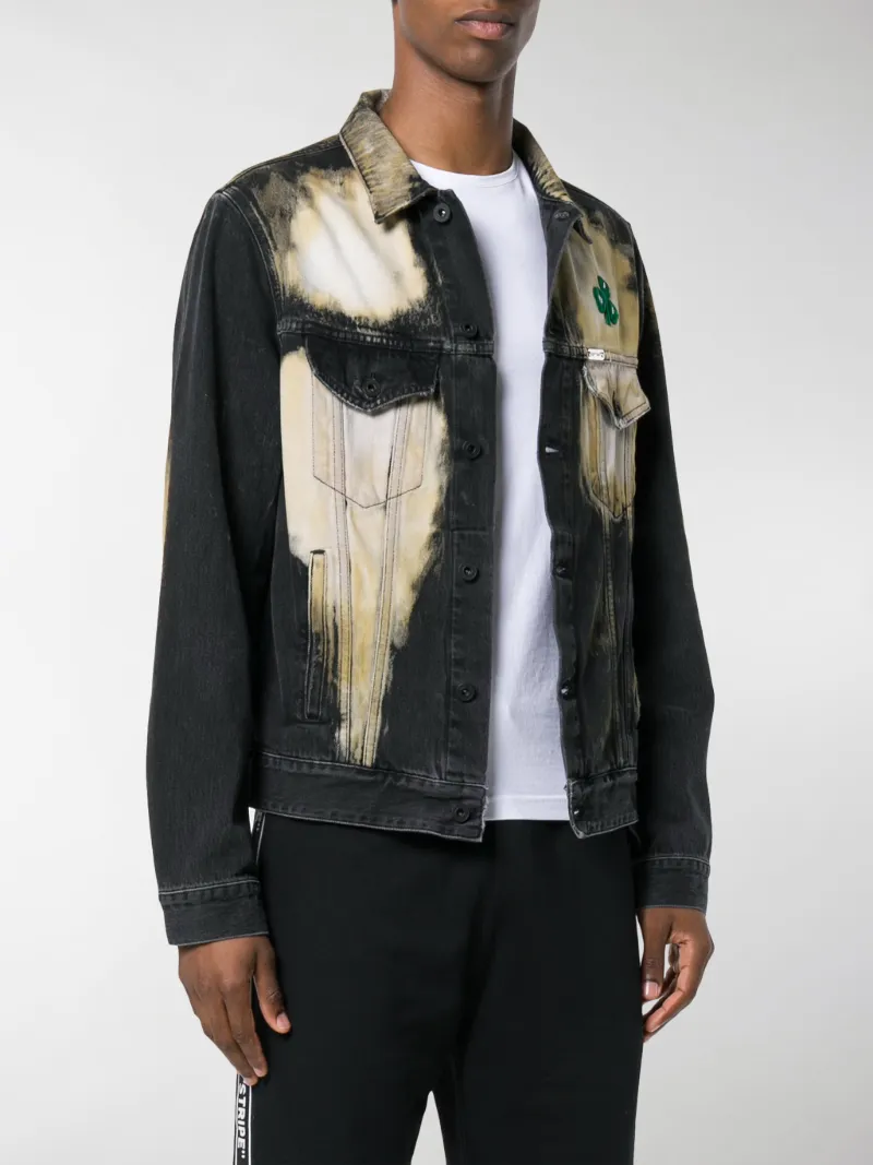 white distressed jacket