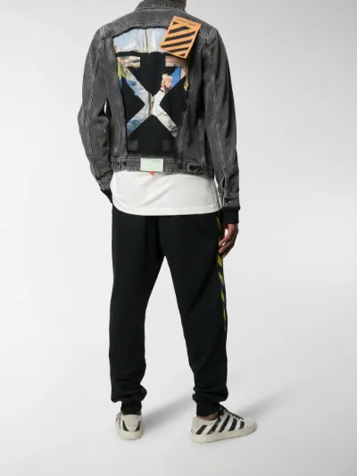 grey ripped denim jacket