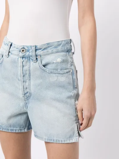 distressed denim shorts