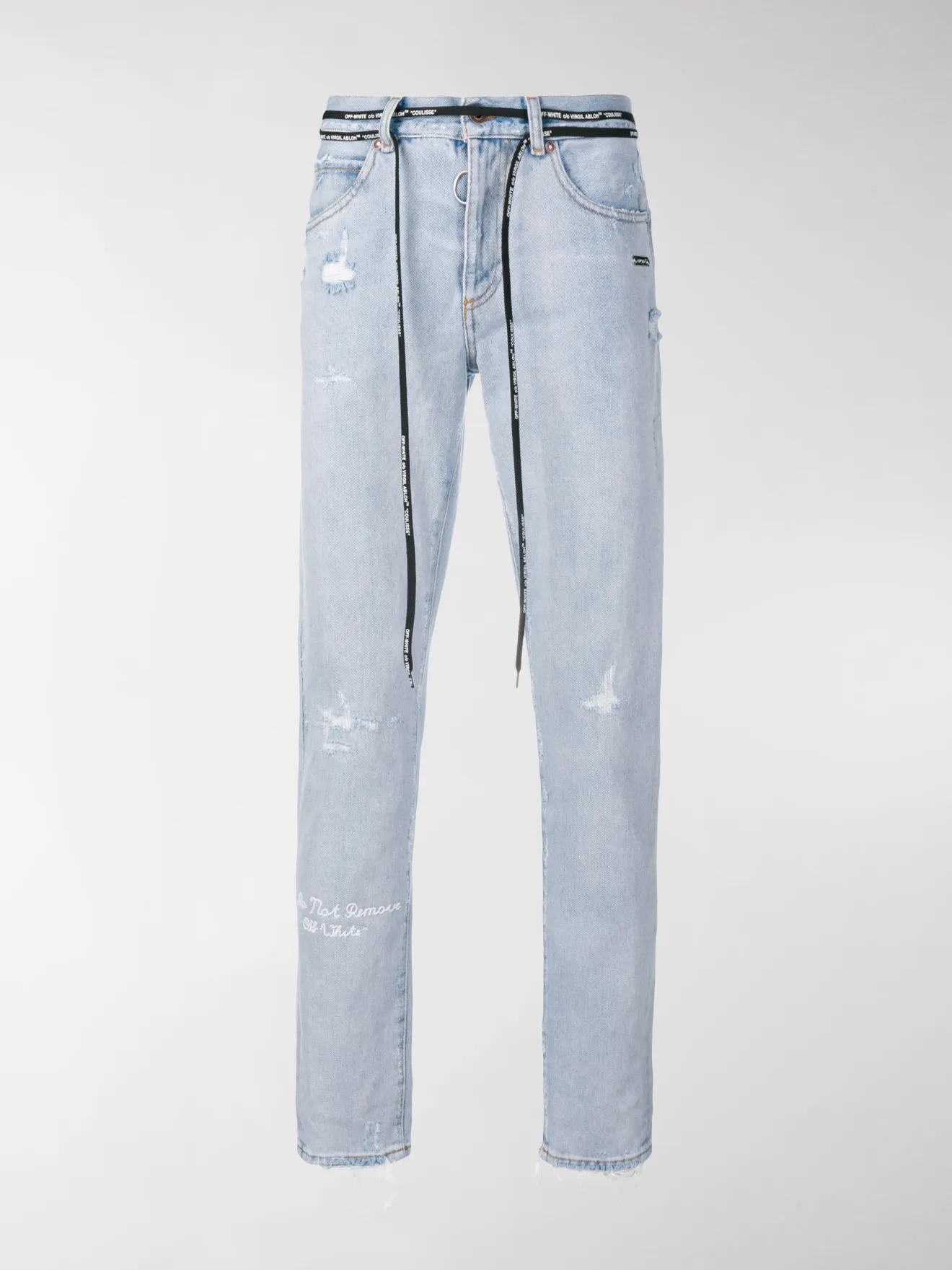 off white firetape jeans