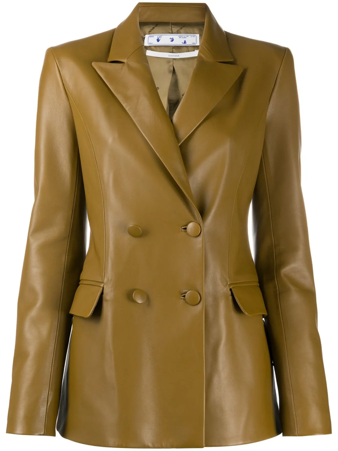 off white double breasted blazer