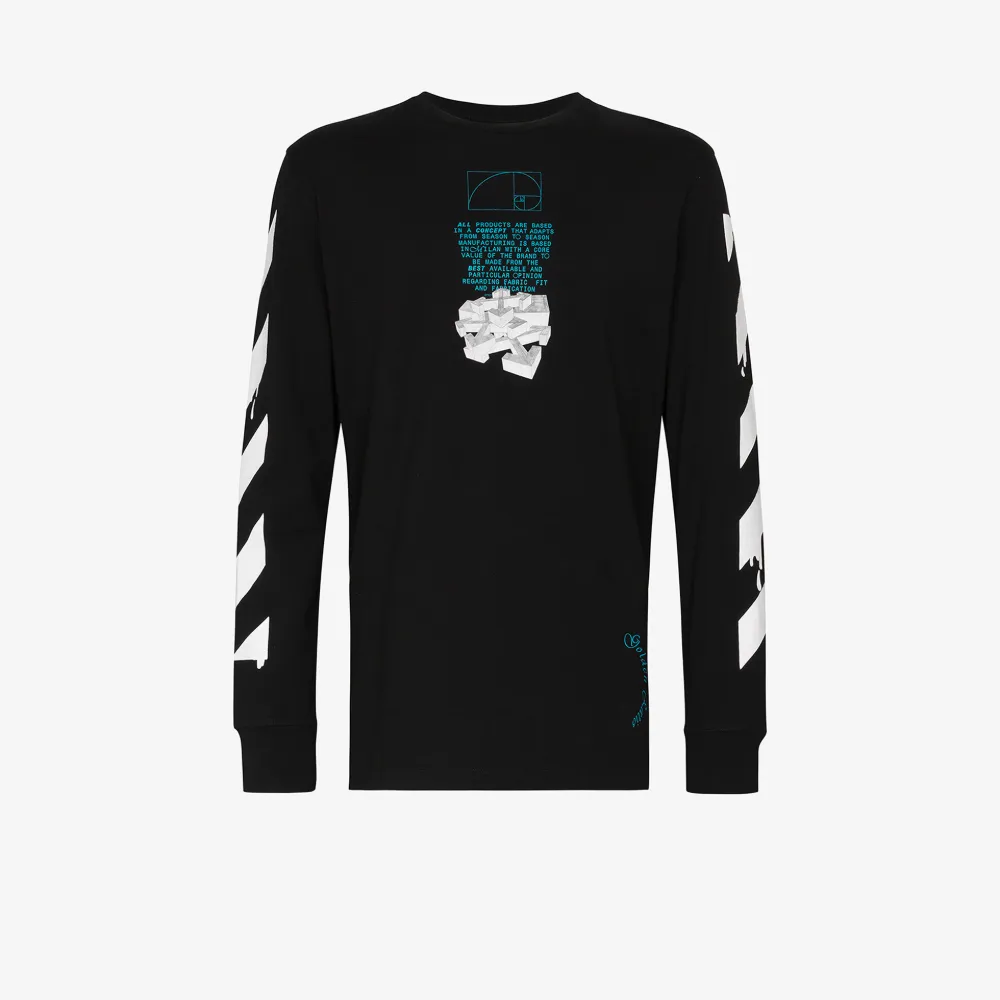 off white t shirt dripping arrows