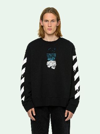 DRIPPING ARROWS INCOMPIUTO SWEATSHIRT in black | Off-White™ Official TR