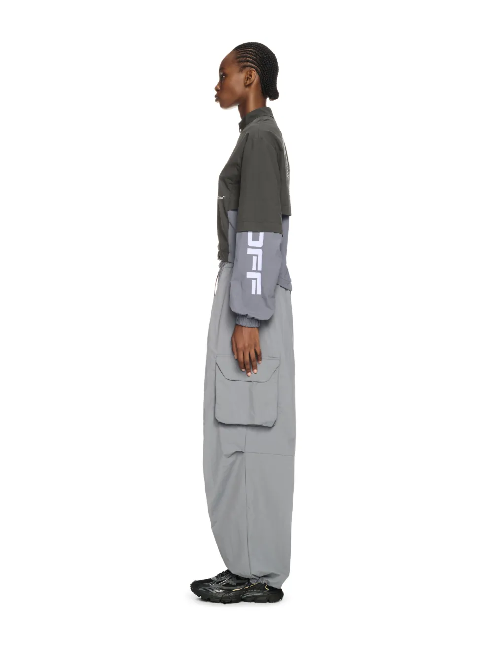 DUNKELGRAUE OFF PARACHUTE-JACKE