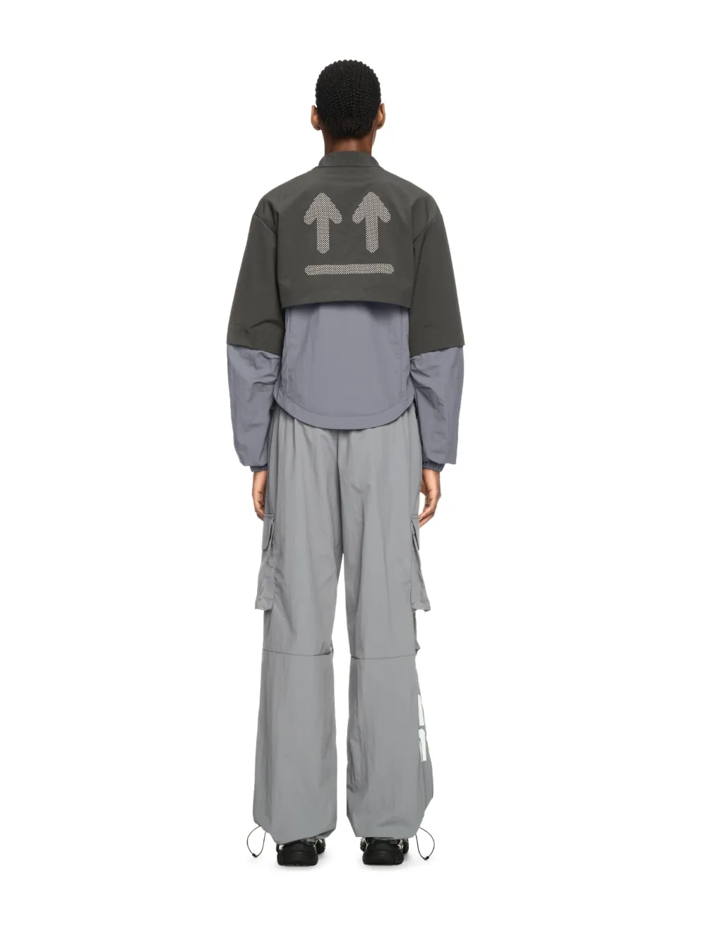 DUNKELGRAUE OFF PARACHUTE-JACKE