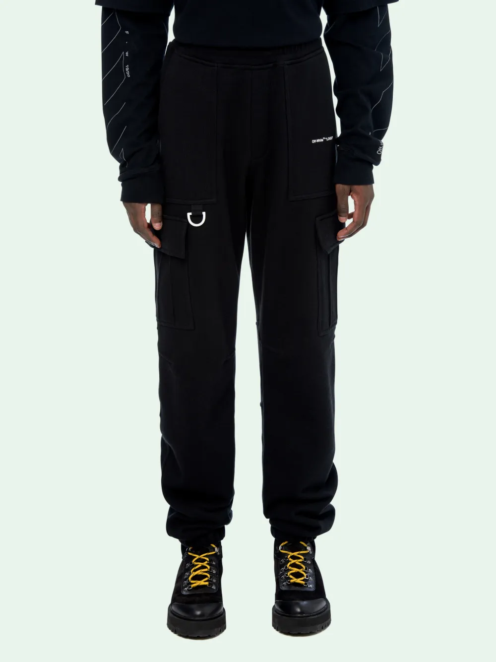 elastic waist track pants