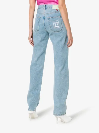 off white embroidered jeans