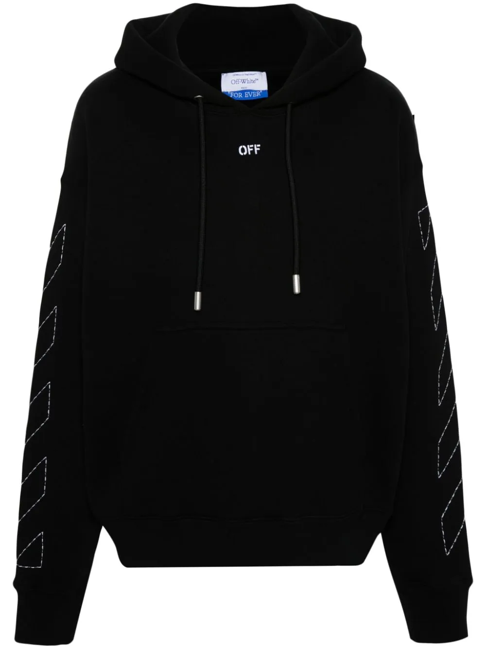 Off White embroidered logo cotton hoodie Eraldo UK