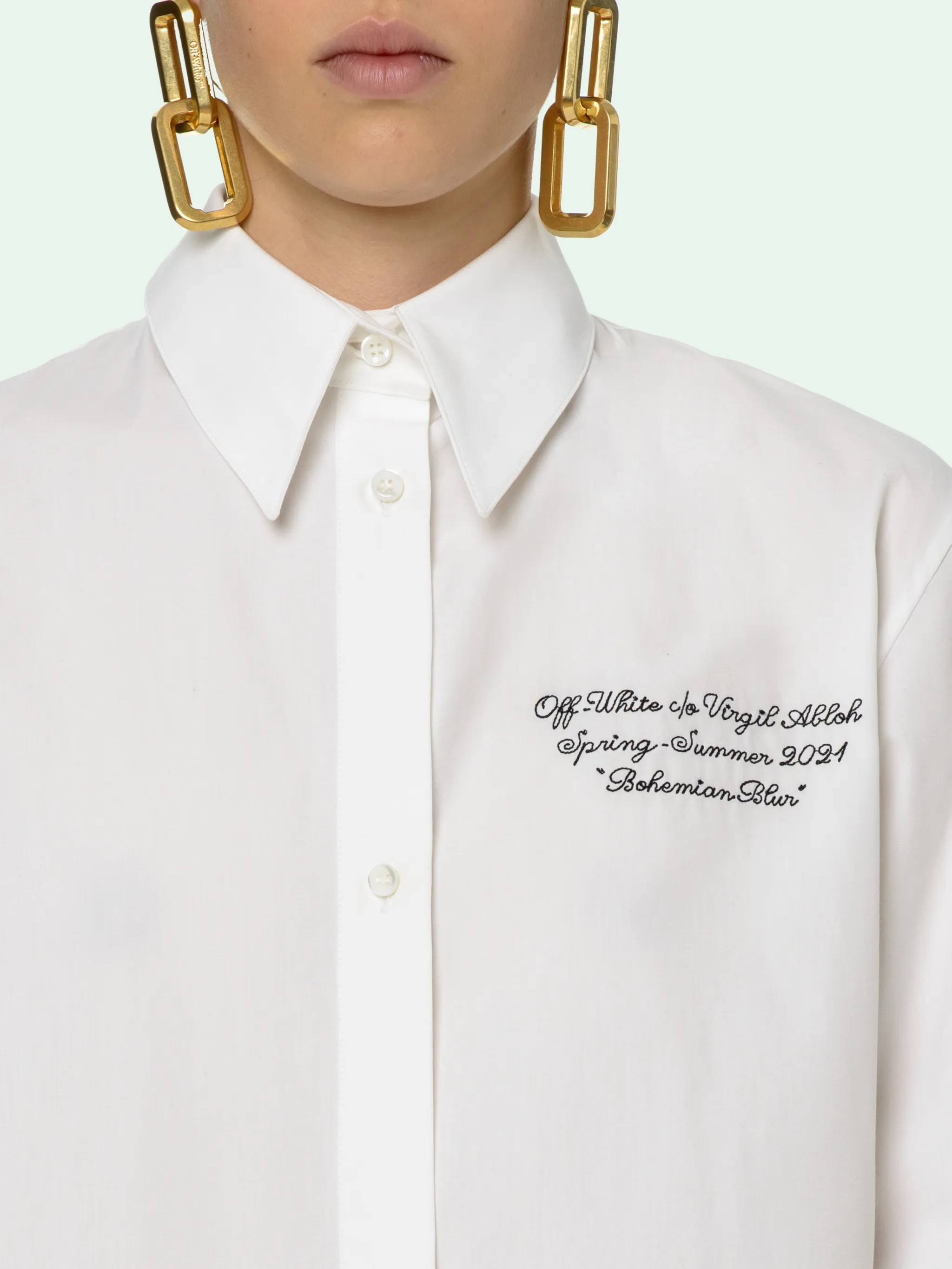 white embroidered shirt dress