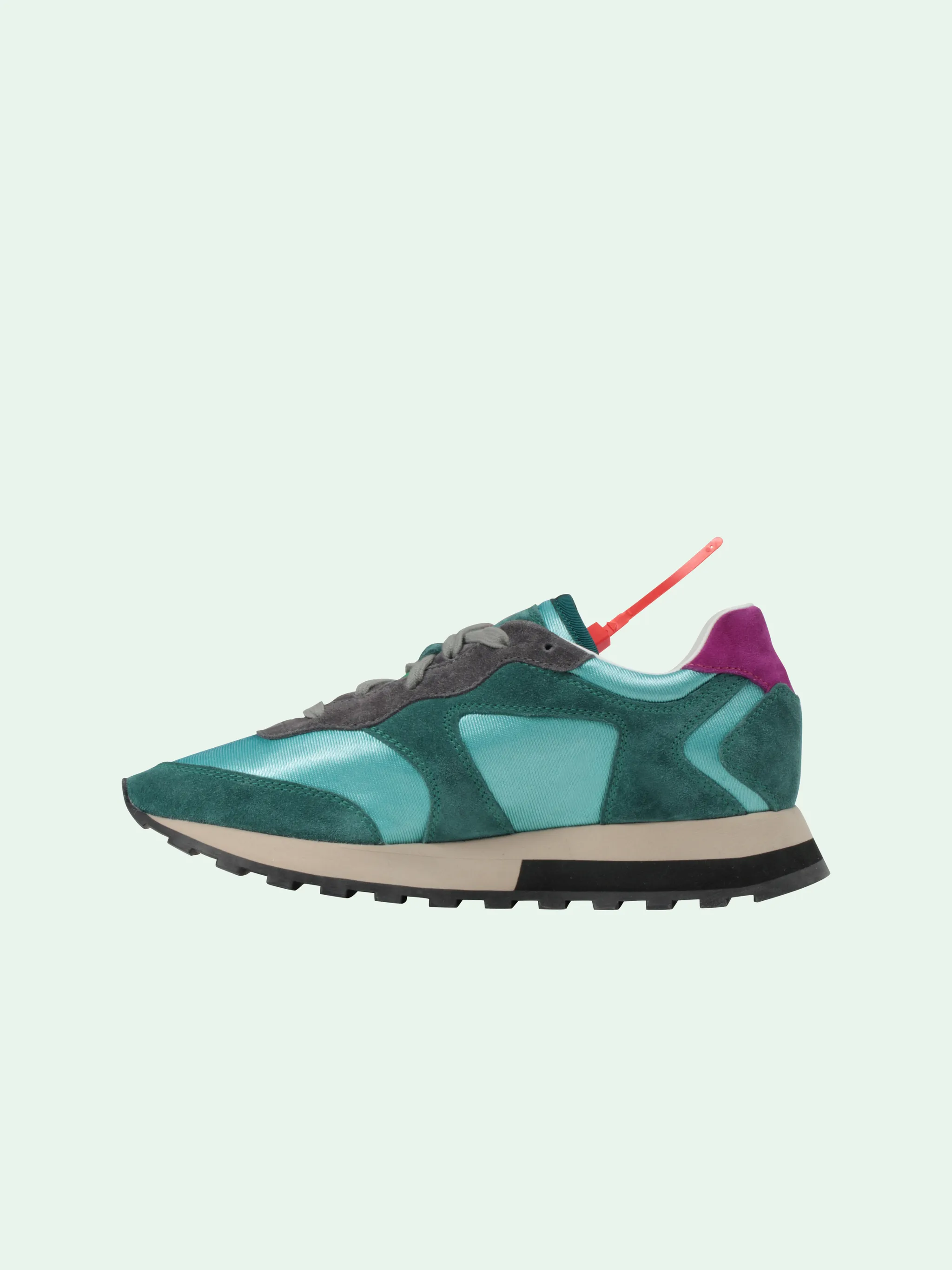 off white turquoise sneakers