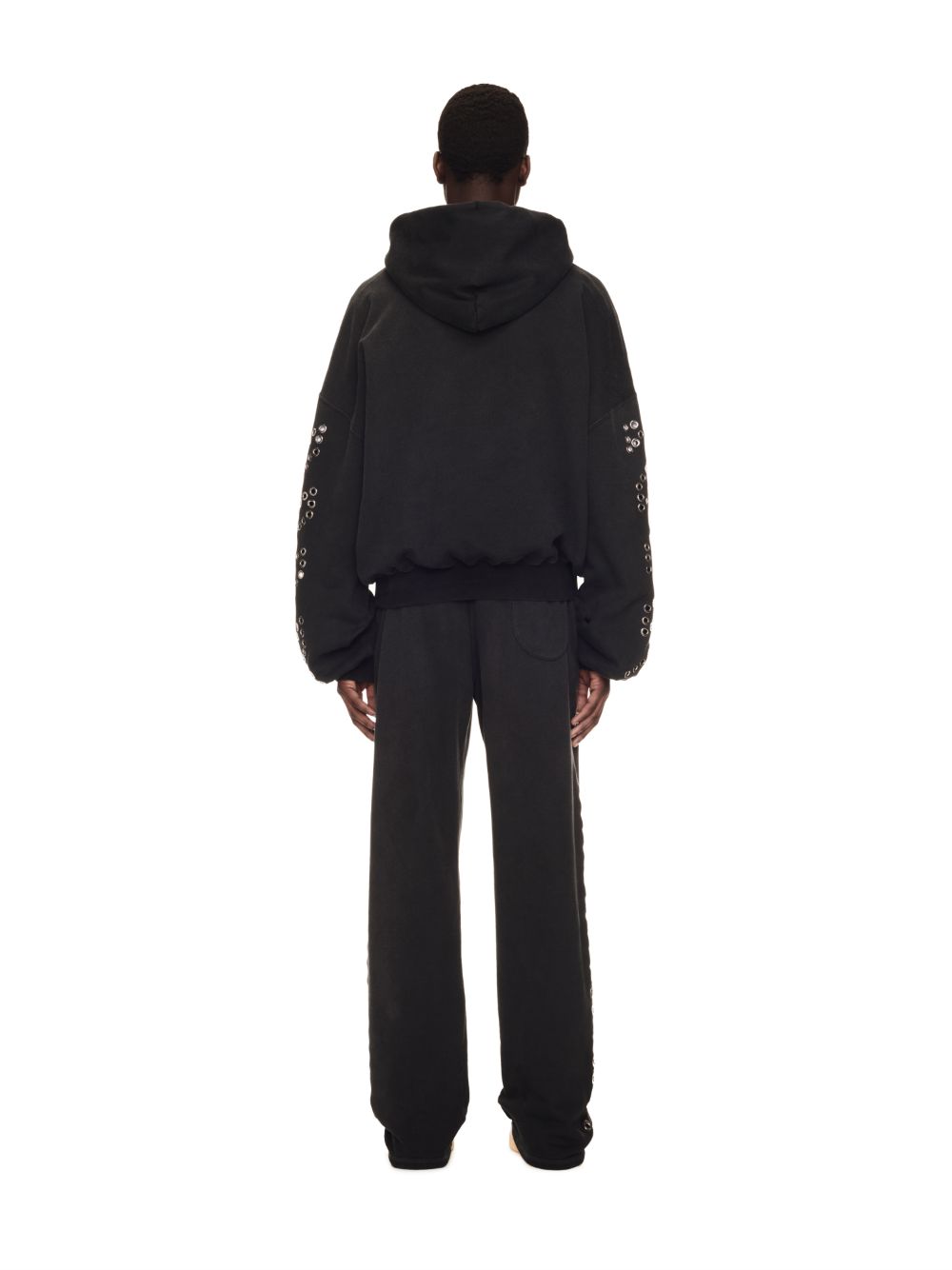 Eyelet Diags Over Hoodie in black | Off-White™ Official US