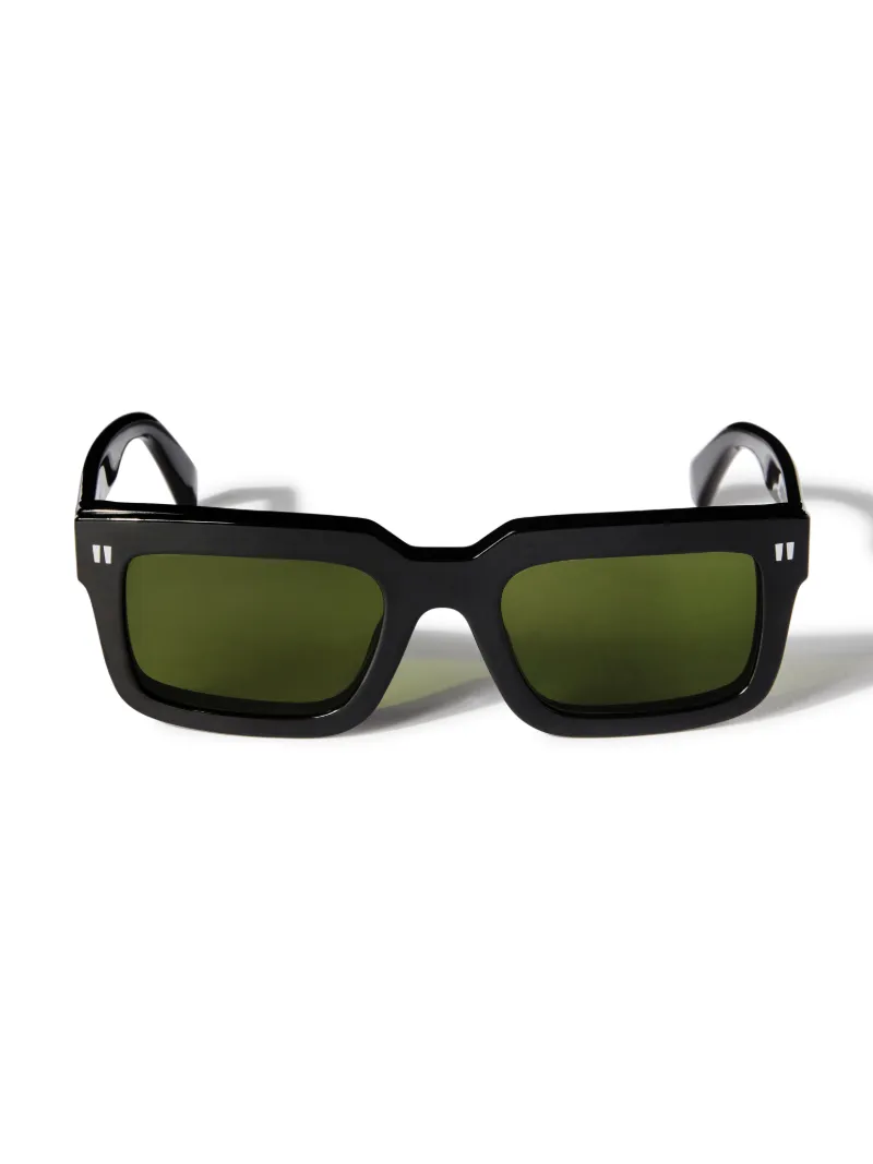 BLACK/GREEN CLIP-ON 2 SUNGLASSES