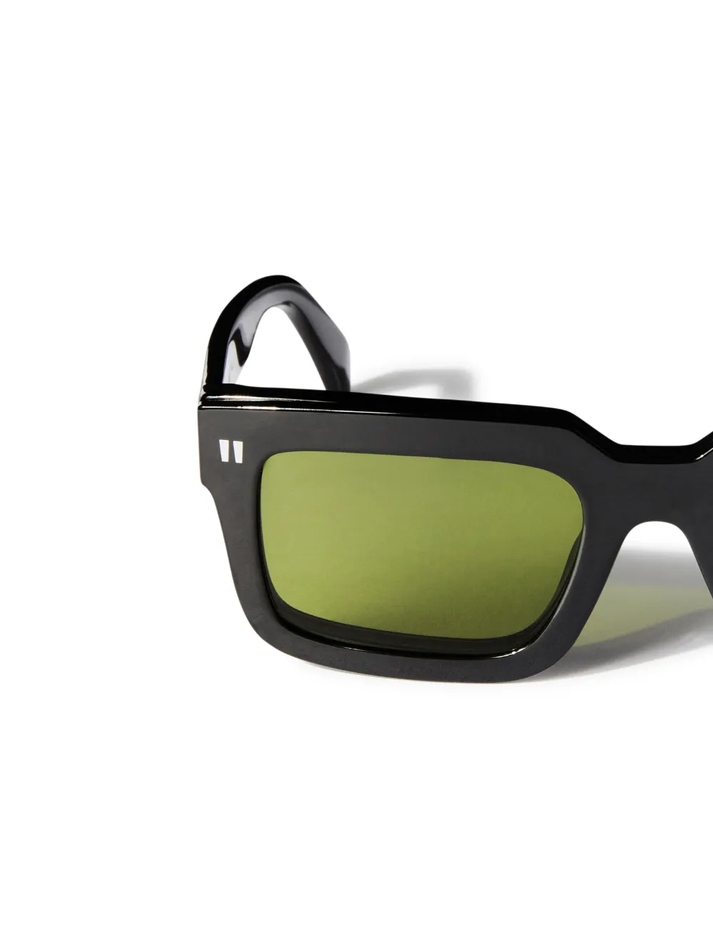BLACK/GREEN CLIP-ON 2 SUNGLASSES