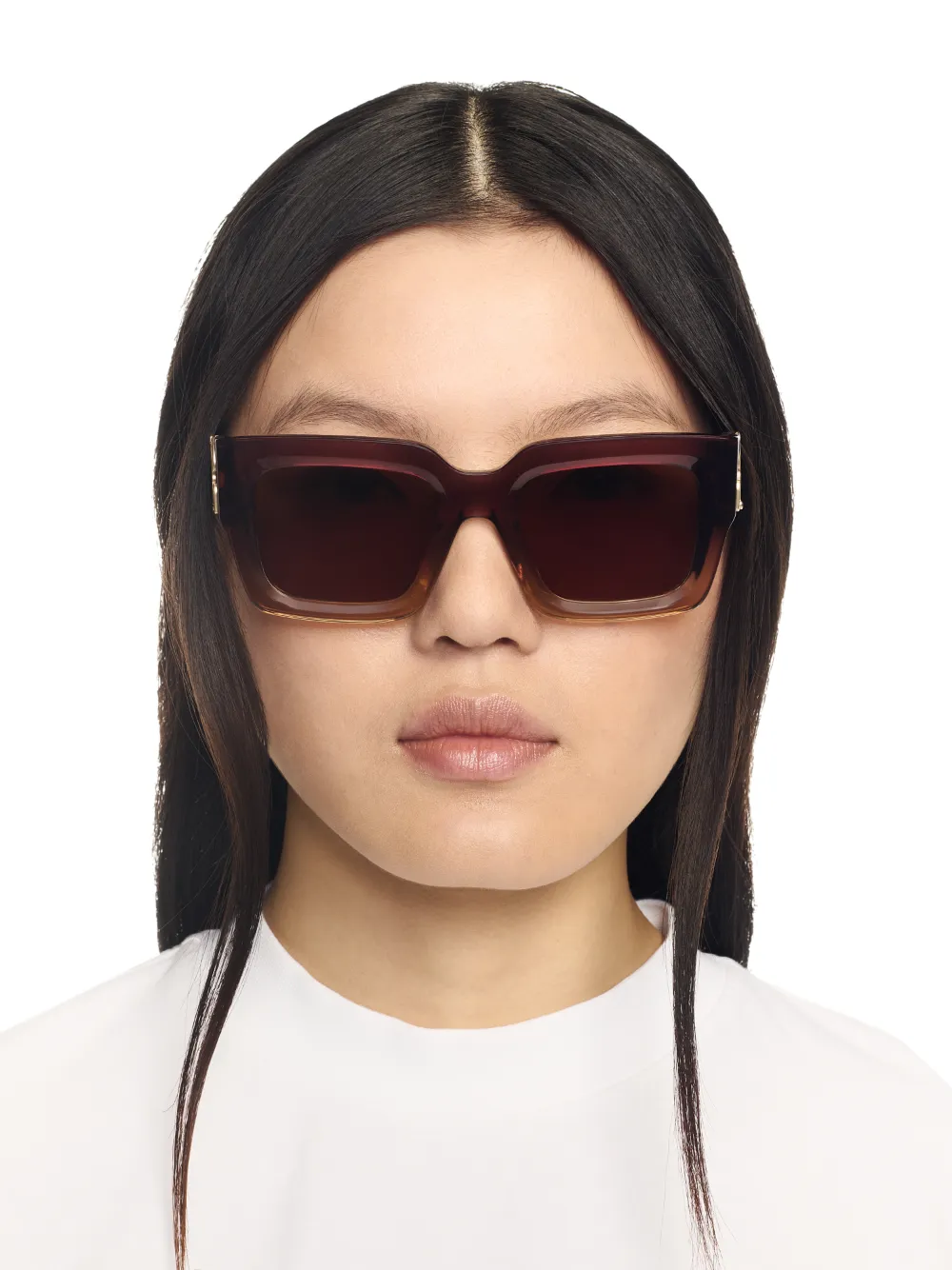 BURGUNDERROTE/NUDE MYSTIC SONNENBRILLE