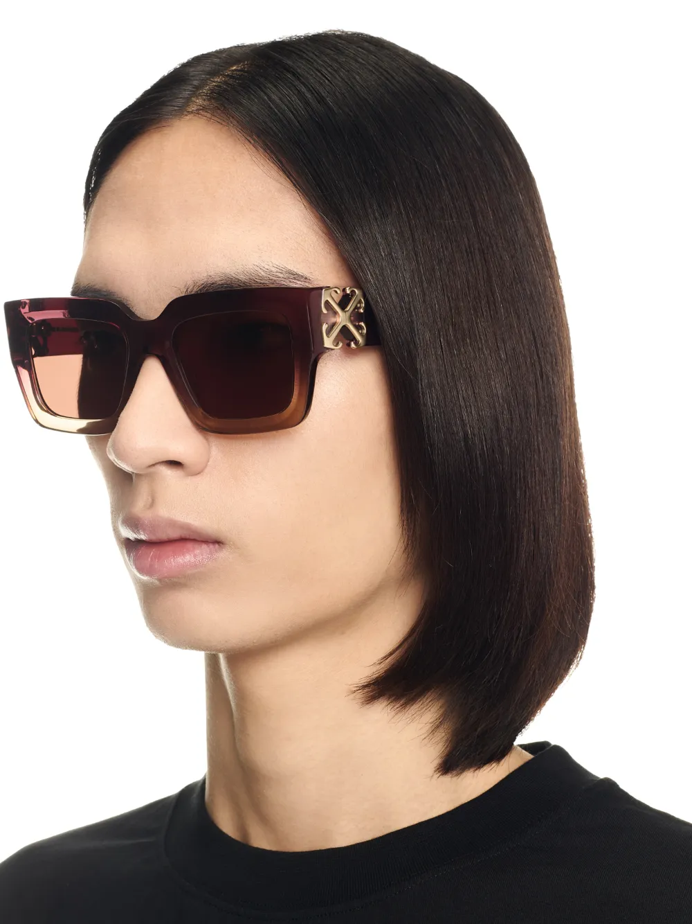 BURGUNDERROTE/NUDE MYSTIC SONNENBRILLE