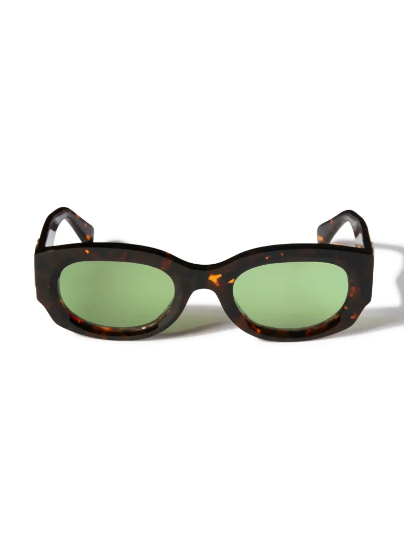 HAVANA/GREEN PALMER SUNGLASSES
