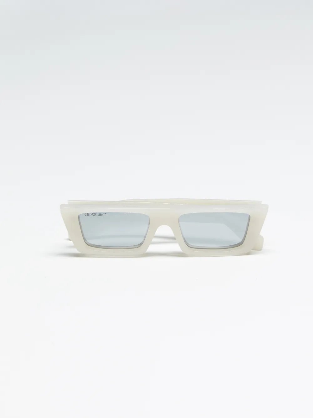 OFF-WHITE スクエアメガネ•サングラス off-white スクエアサングラス白square sunglasses