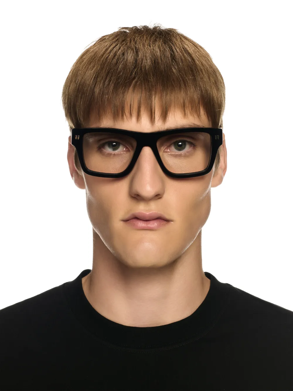 SCHWARZE BRILLE IM STIL DER 75V