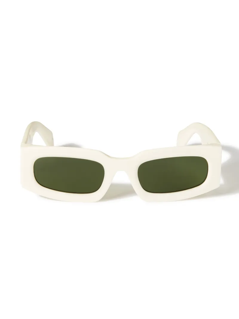 WHITE/GREEN CARY SUNGLASSES