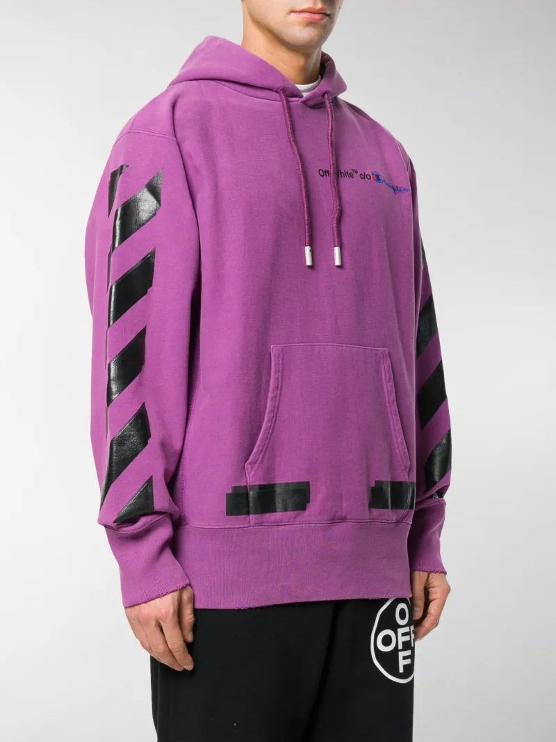 Off-White Felpa Arrows con cappuccio rosa | MODES