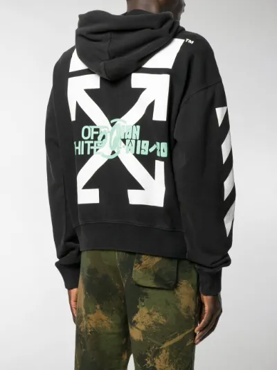 Off-White Felpa con cappuccio e stampa grafica nero | MODES