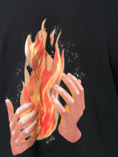 off white flame tee