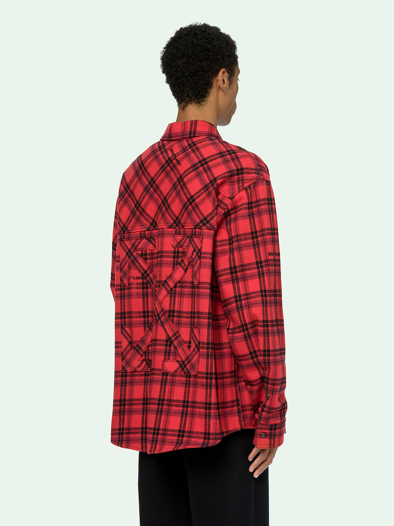 off white check flannel