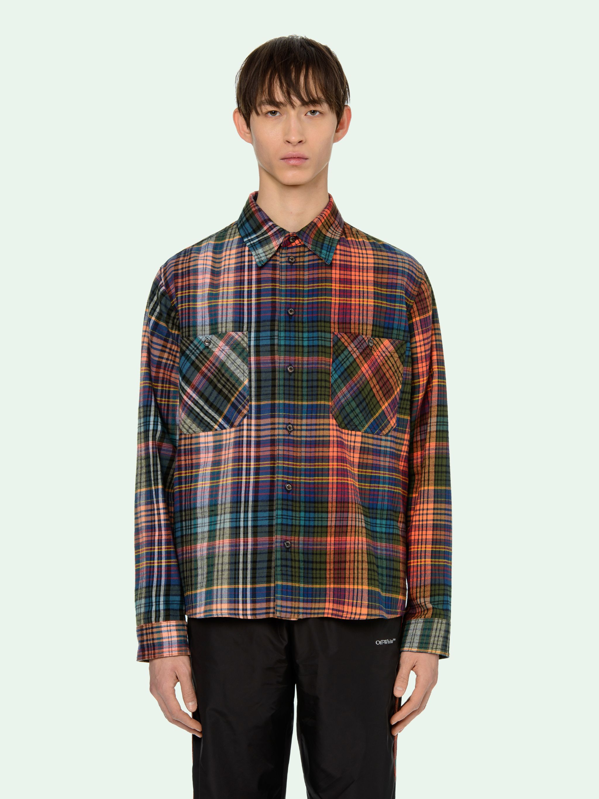 check shirt flannel off white