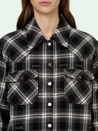 Off white check outlet shirt flannel