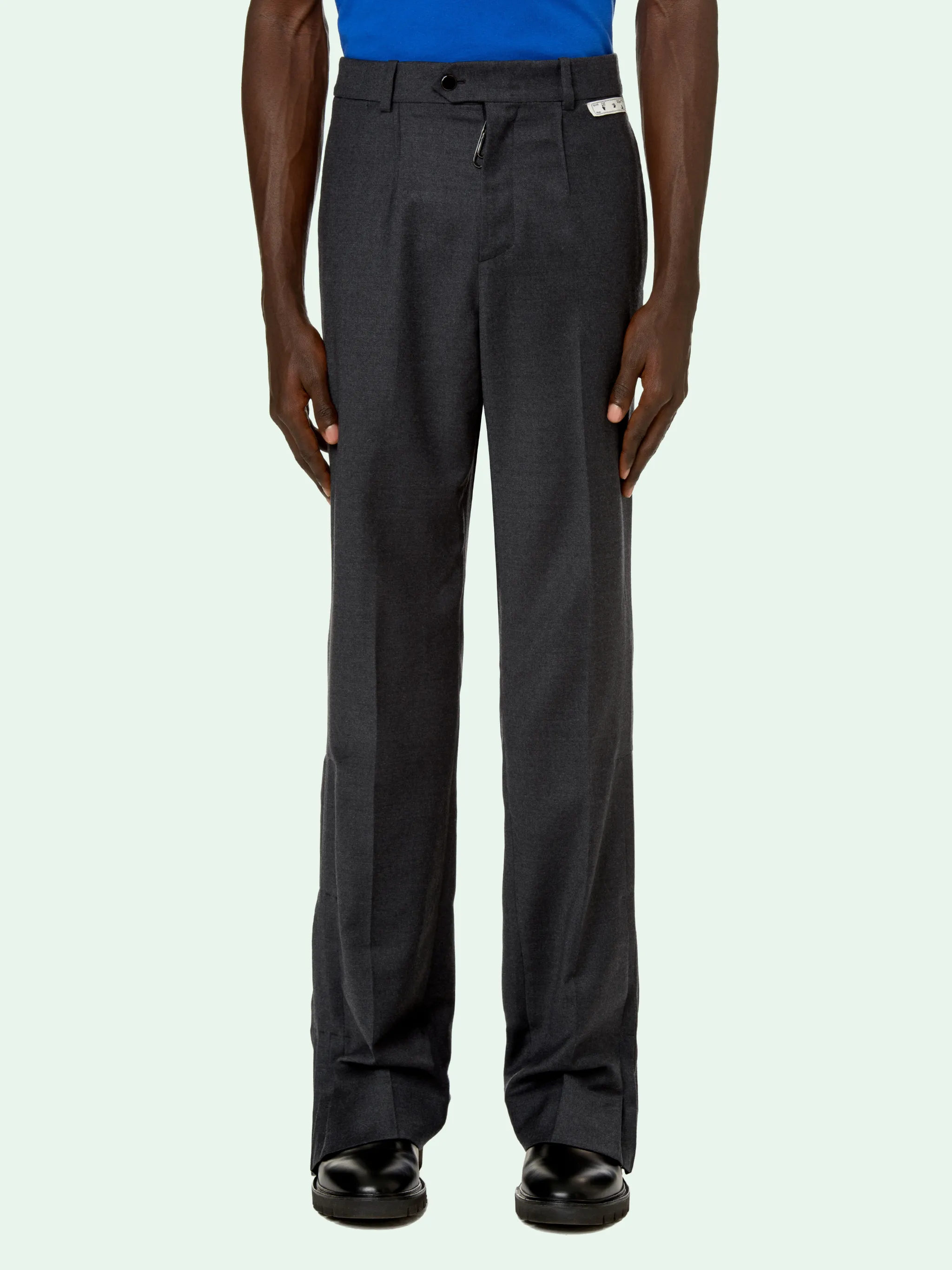 white trousers flared