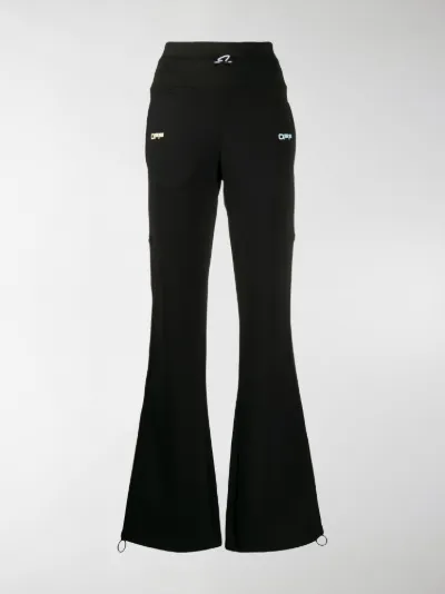 black flared tracksuit bottoms