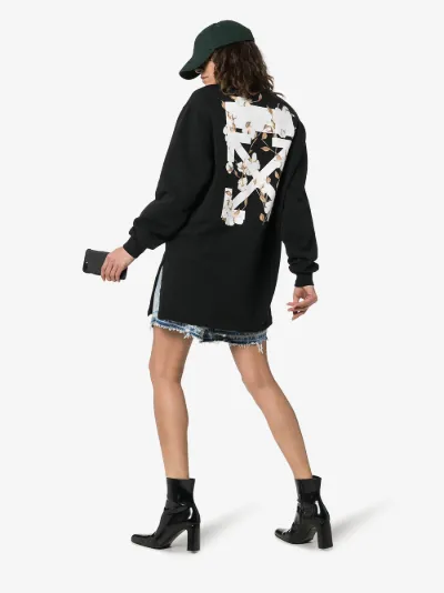 off white sweatshirt dress