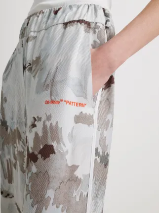 Floral Satin Pants - Off-White 