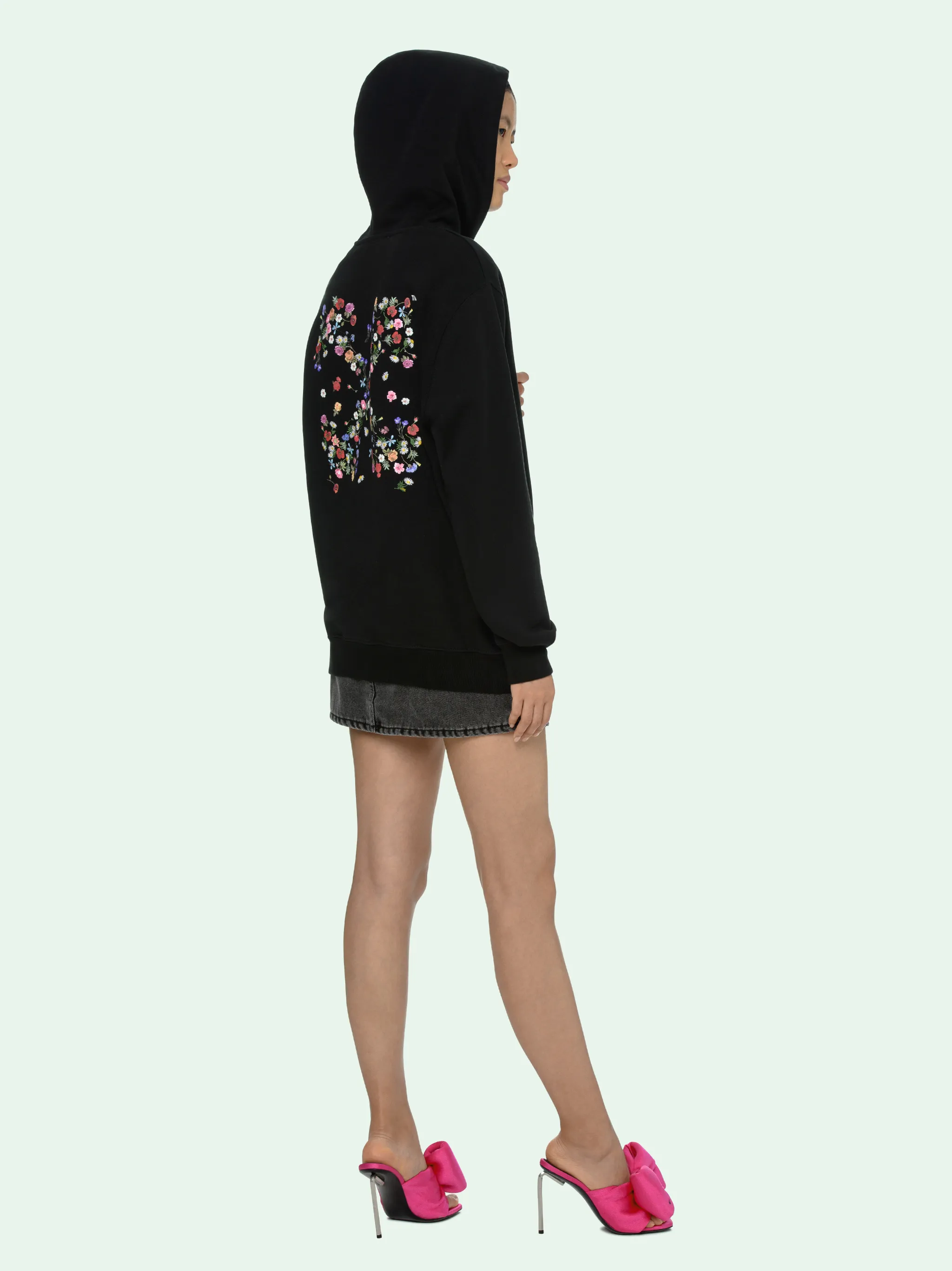 off white hoodie flowers