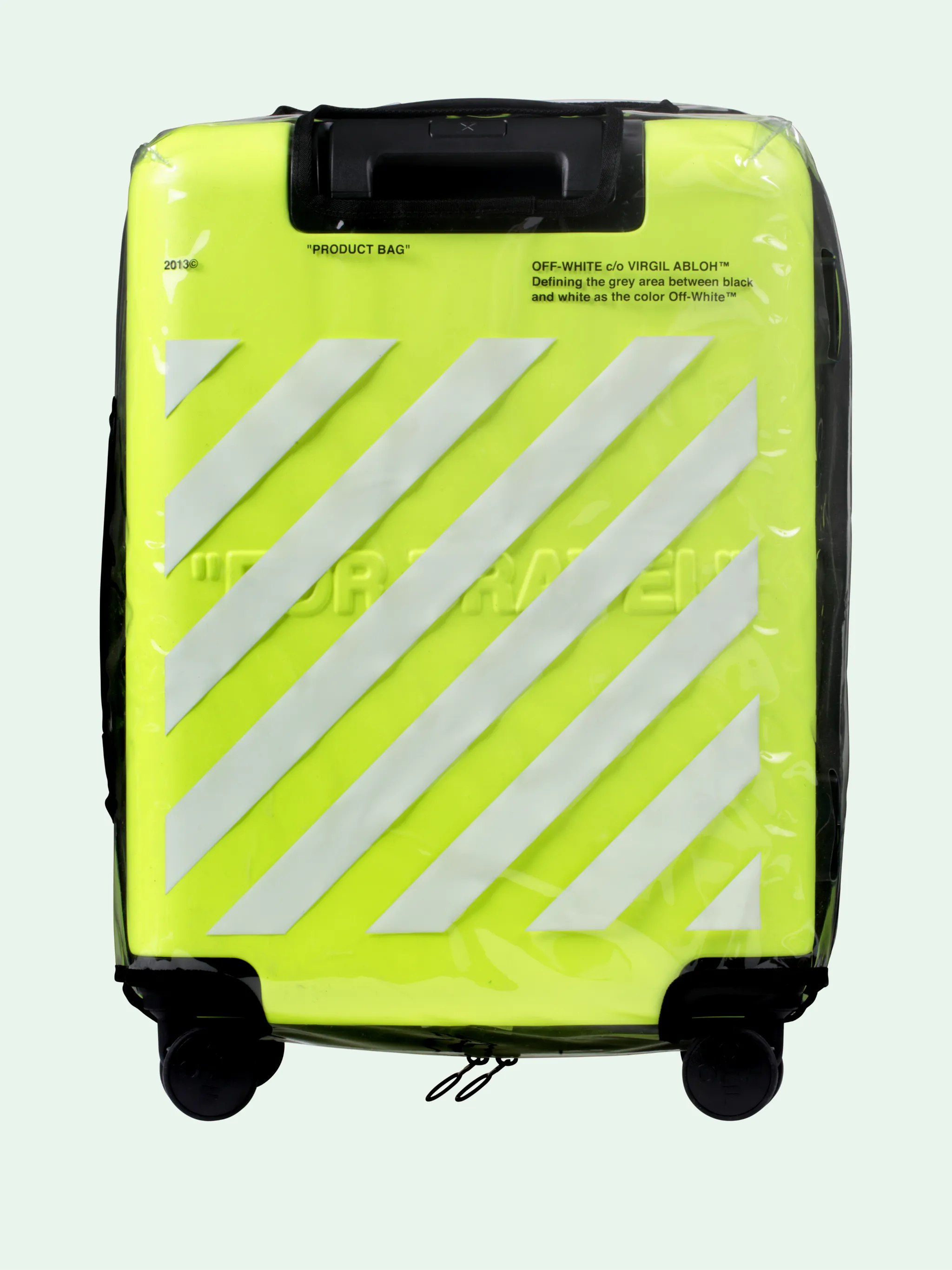 off white suitcase
