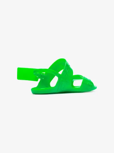 green jelly sandals