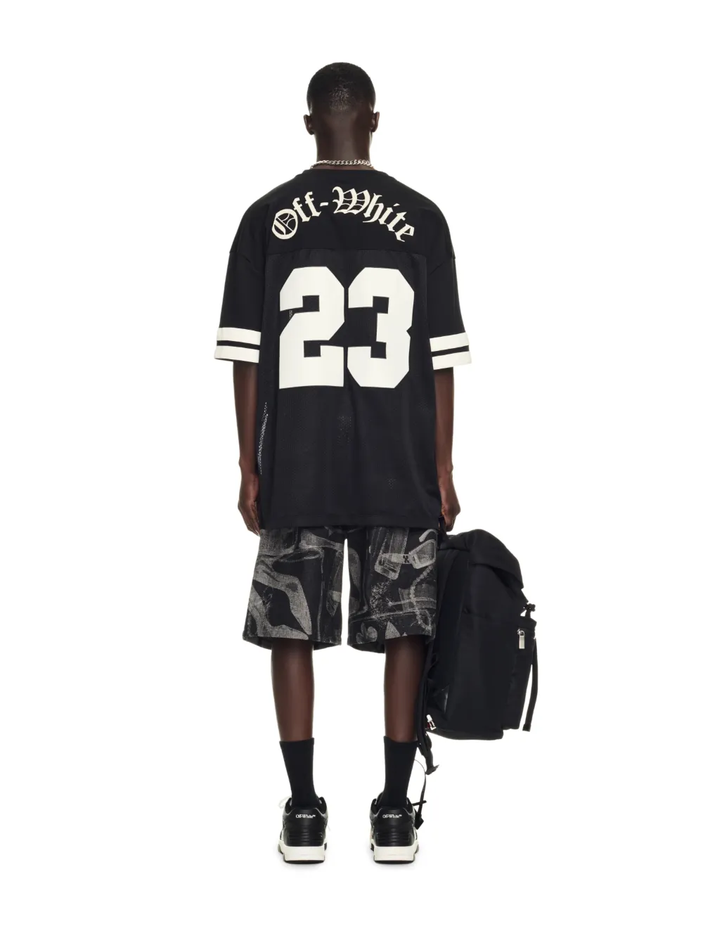 Off white football outlet tee