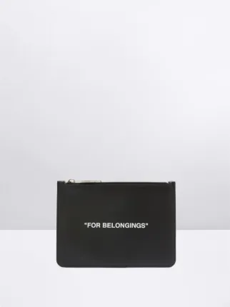 Off white hotsell leather pouch