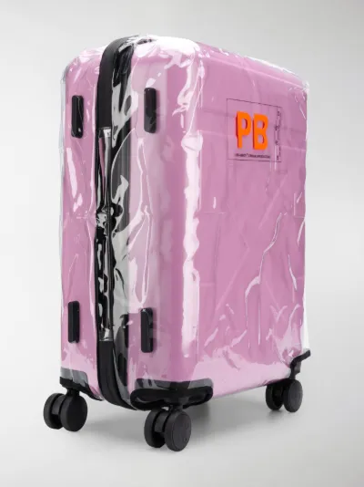 off white suitcase pink