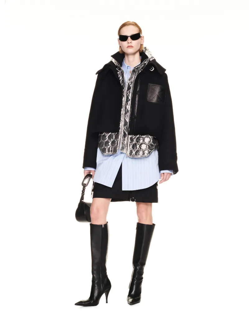 Gepolsterter Parka mit Spiegeldetails