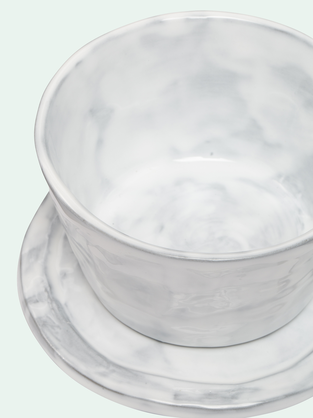 GLOSSY TAUPE CERAMIC BREAKFAST SET secondary image